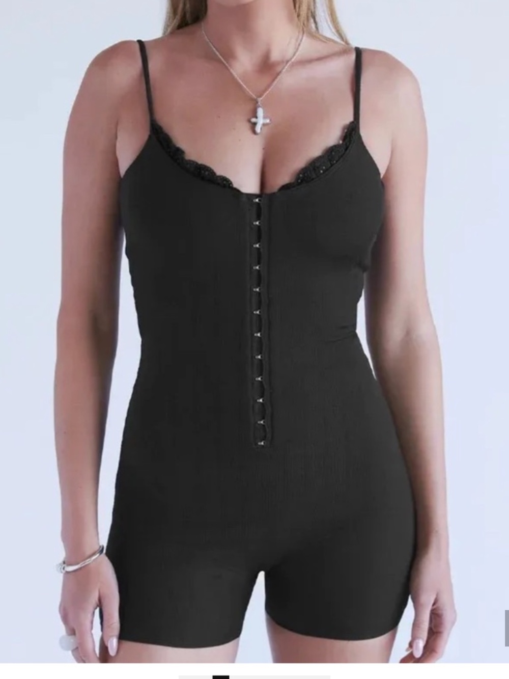Frankies Bikinis x Sydney Sweeney Annabella Pointelle Romper - NWOT